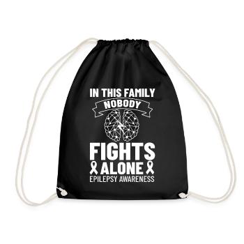 Epilepsy Convulsive disease Epileptic seizure - Drawstring Bag - black - Front