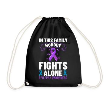 Epilepsy Convulsive disease Epileptic seizure - Drawstring Bag - black - Front
