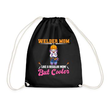 Maman soudeuse comme une maman régulière mais plus cool - Sac de sport léger - noir - Devant