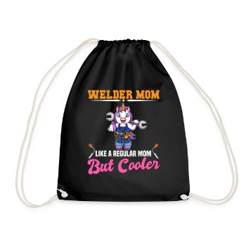 Maman soudeuse comme une maman régulière mais plus cool - Sac de sport léger - noir - Devant