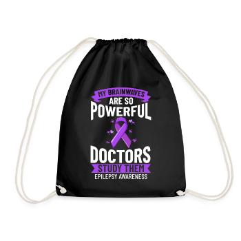 Epilepsy Convulsive disease Epileptic seizure - Drawstring Bag - black - Front
