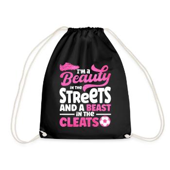 At A Beauty In The Streets and A Beast In The - Drawstring Bag - black - Front