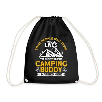 Cool Camping Buddies Gift Camping Buddy - Drawstring Bag - black - Front
