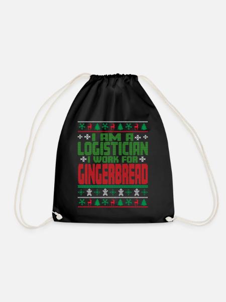 Logistiker Weihnachten Spruch - Turnbeutel - Schwarz
