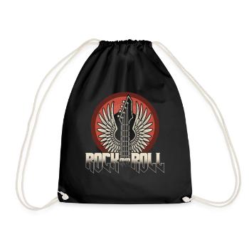 Rock and Roll Gitarren - Turnbeutel - Schwarz - Vorne