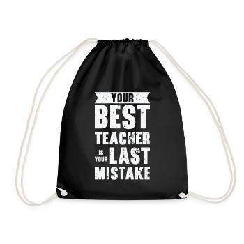 Mistakes Wisdom Quotes Imperfection Life Quotes - Drawstring Bag - black - Front