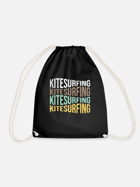 kite surfen - Turnbeutel - Schwarz