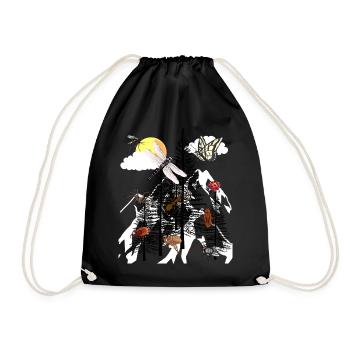 Wilderness Forest Animals Nature Nature Lovers Biologist Eco - Drawstring Bag - black - Front