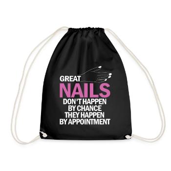 Les grands ongles ne viennent pas par hasard - Sac de sport léger - noir - Devant