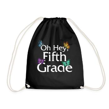 Back to School Shirt, Oh Hey Fifth Grade - Turnbeutel - Schwarz - Vorne