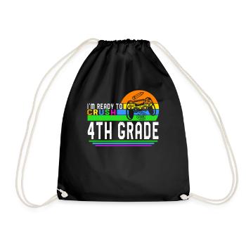 Chemise de rentrée scolaire, je suis prêt à écraser 4ème - Sac de sport léger - noir - Devant