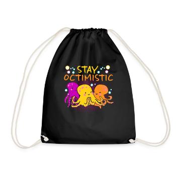 Octopus Octopus Sea Tentacle Octopus Octopus Octopus - Drawstring Bag - black - Front