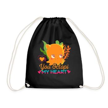 Poulpe Poulpe Tentacule de mer Poulpe Poulpe Poulpe Poulpe - Sac de sport léger - noir - Devant