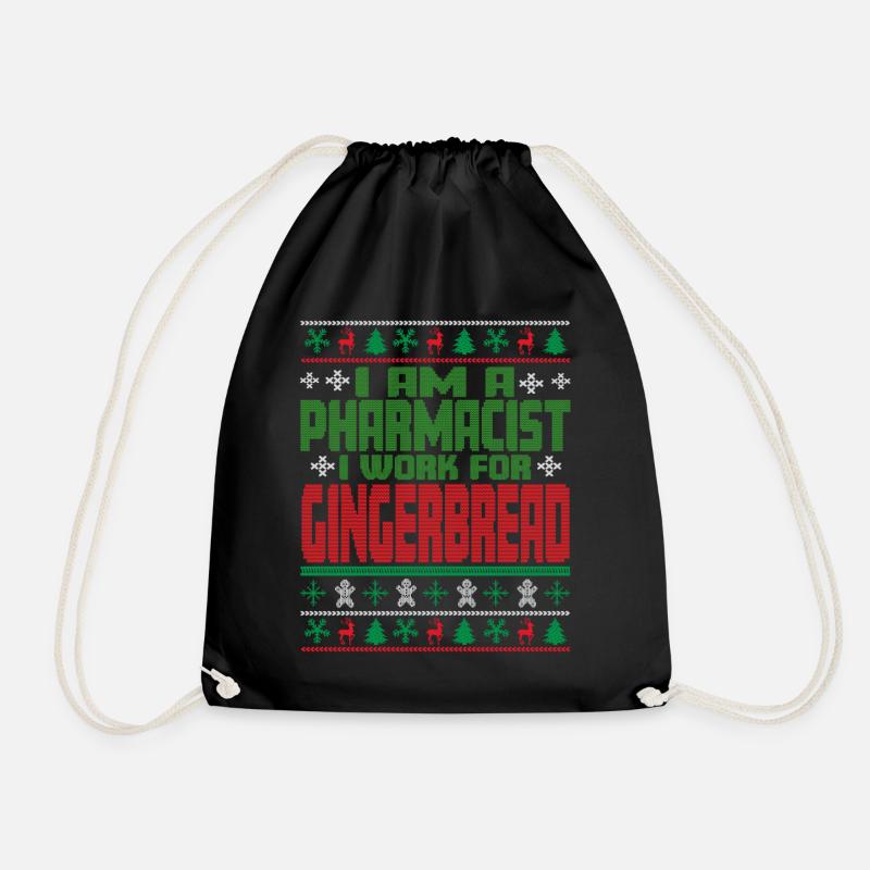 Apotheker Weihnachten Spruch - Turnbeutel - Schwarz
