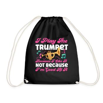 Trumpet Player I Play The Trumpet - Drawstring Bag - black - Front