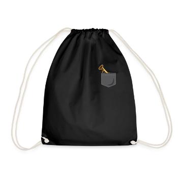 Trumpet Player Pocket - Turnbeutel - Schwarz - Vorne
