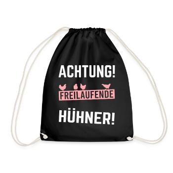 Poltern JGA Frauen Braut Junggesellenabschied - Turnbeutel - Schwarz - Vorne