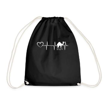 Coeur de chameau Coeur de chameau Cœur de dromadaire Camel Heartb - Sac de sport léger - noir - Devant