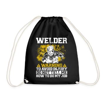 Welder Welding Vintage Welder - Turnbeutel - Schwarz - Vorne