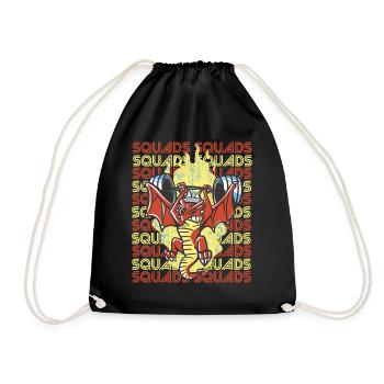 Squads Dragon Gym Workout Strength Training - Drawstring Bag - black - Front