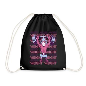 Plus de poids Unicorn Gym Workout Motivation Force - Sac de sport léger - noir - Devant