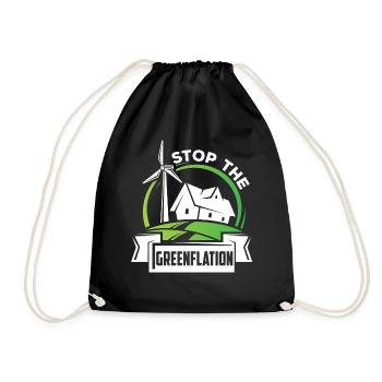 Stop Greenflation Inflation Énergie verte - Sac de sport léger - noir - Devant