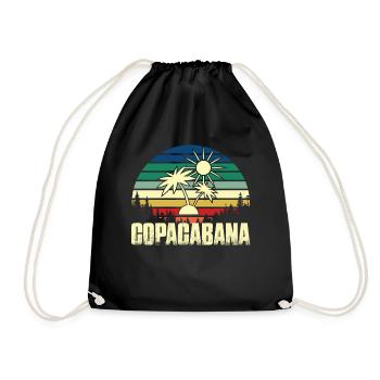 Rio Beach Copacabana Holiday Palms Summer Sun Bra - Sac de sport léger - noir - Devant