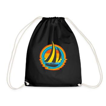 Voilier Voilier Capitaine Sailor Retro Vintage - Sac de sport léger - noir - Devant