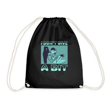 Retro Gaming Gamer Pixel Look - Drawstring Bag - black - Front