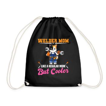 Maman soudeuse comme une maman régulière mais plus cool - Sac de sport léger - noir - Devant
