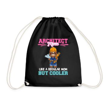 Architect Mom Like A Regualr Mom But Cooler - Turnbeutel - Schwarz - Vorne