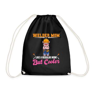Maman soudeuse comme une maman régulière mais plus cool - Sac de sport léger - noir - Devant
