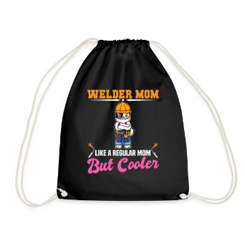 Maman soudeuse comme une maman régulière mais plus cool - Sac de sport léger - noir - Devant