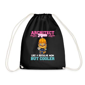 Architect Mom Like A Regualr Mom But Cooler - Turnbeutel - Schwarz - Vorne