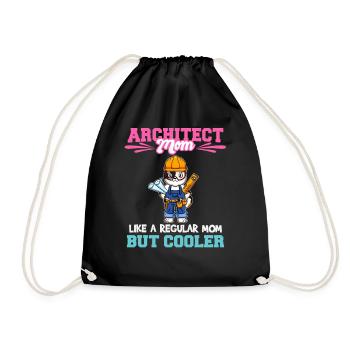 Architect Mom Like A Regualr Mom But Cooler - Turnbeutel - Schwarz - Vorne