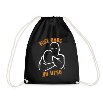 Free Hugs Judo Jiu-Jitsu BJJ Luta MMA Kampfsport - Turnbeutel - Schwarz - Vorne