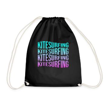 kite surfen - Turnbeutel - Schwarz - Vorne
