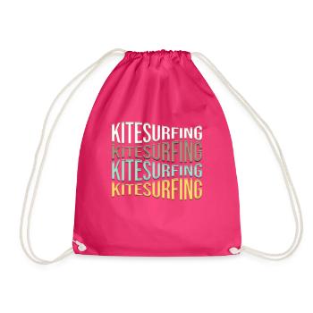 kite surfen - Turnbeutel - Fuchsia - Vorne