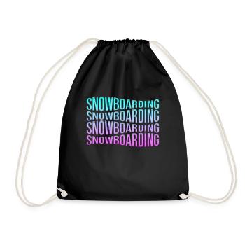 snowboarden - Turnbeutel - Schwarz - Vorne