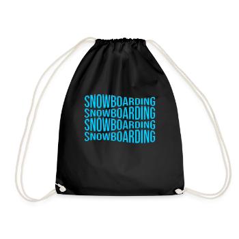 snowboarden - Turnbeutel - Schwarz - Vorne
