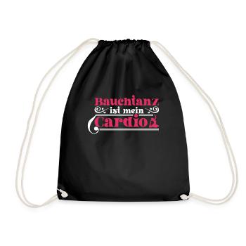Bauchtanz Ist Mein Cardio - Bauchtänzerin - Turnbeutel - Schwarz - Vorne