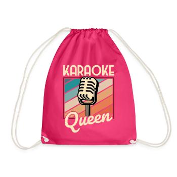 Queen Karaoke Bar, Party, Firmenfeier, Frauen - Turnbeutel - Fuchsia - Vorne
