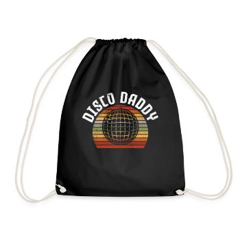 Retro Vintage Daddy 60s 70s 80s 90 Party Costume - Drawstring Bag - black - Front