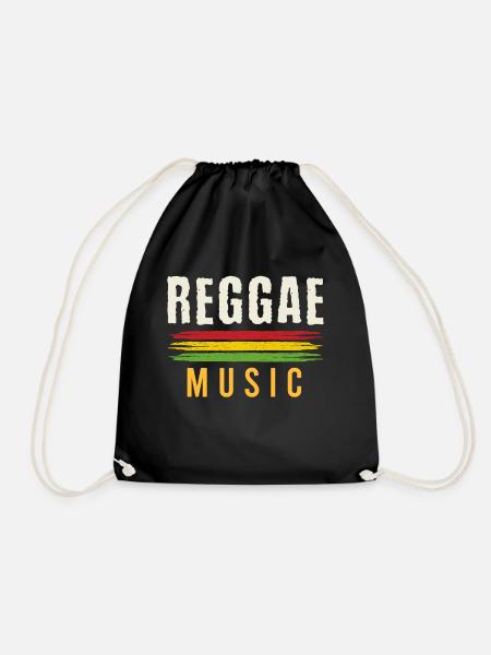 Good Vibes Only Rastafari Rasta Jamaica Reggae - Drawstring Bag - black