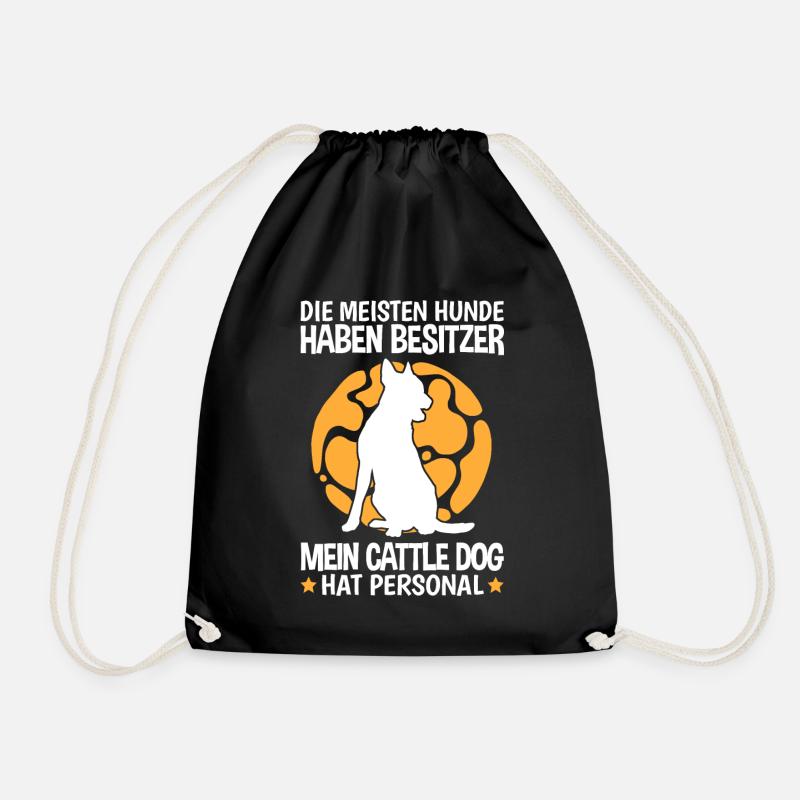 Mein Australian Cattle Dog hat Personal - Turnbeutel - Schwarz