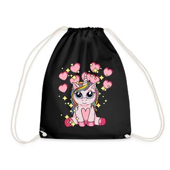 Licorne Hearty Mythical Animal Enfants Stardust - Sac de sport léger - noir - Devant