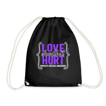 Chemise de sensibilisation à la violence domestique, L’amour ne devrait pas - Sac de sport léger - noir - Devant