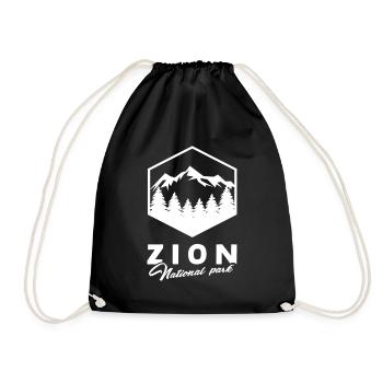 Zion National Park Utah Wandern Camping Outdoor - Turnbeutel - Schwarz - Vorne