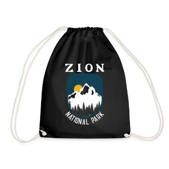 Zion National Park Utah Wandern Camping Outdoor - Turnbeutel - Schwarz - Vorne