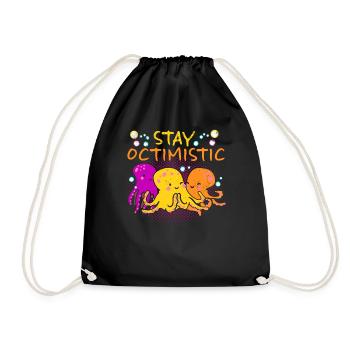 Octopus Octopus Sea Tentacle Octopus Octopus Octopus - Drawstring Bag - black - Front